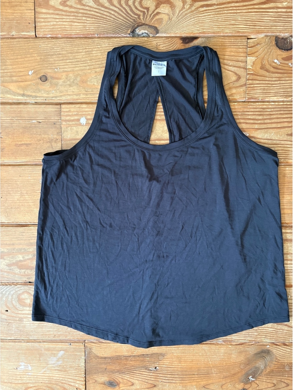 Athleta Black Racerback Athletic Tank Top Women’s Large Modal Blend Activewear